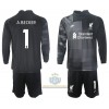 Maglia da Calcio Portiere a Maniche Lunghe Liverpool Alisson Becker 1 Alternativa 2021-22 per Bambino